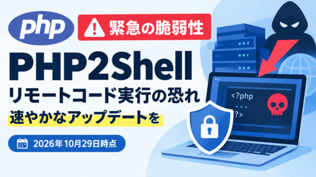 PHPに緊急の脆弱性「PHP2Shell」、リモートコード実行の恐れ　速やかなアップデートを